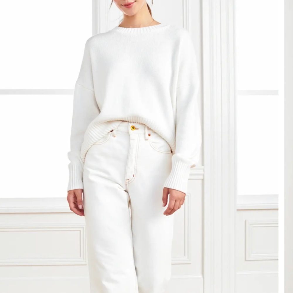 NWOT 100% Organic Cotton Boyfriend Crew